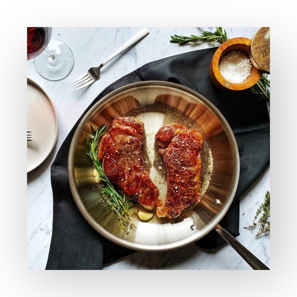 All Clad ★ Polished Stainless Steel 10 Inch Fry Pan ★ Professional Cookware ★ - Picture 2 of 16